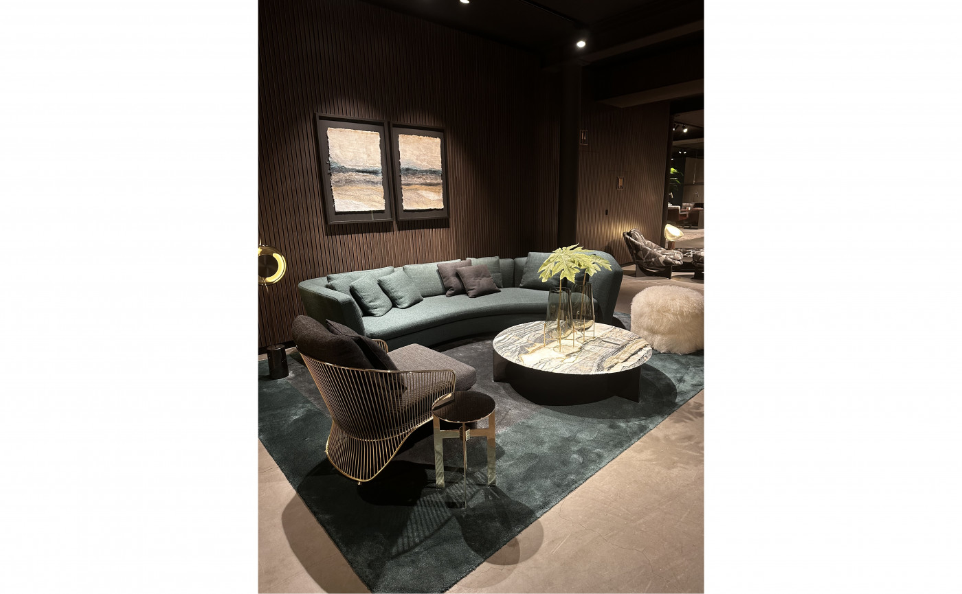 <Br> Gereserveerd <br> Seymour bank - Ellis coffee table - Colette Armchair - Zakary pouf - Dibbets karpet