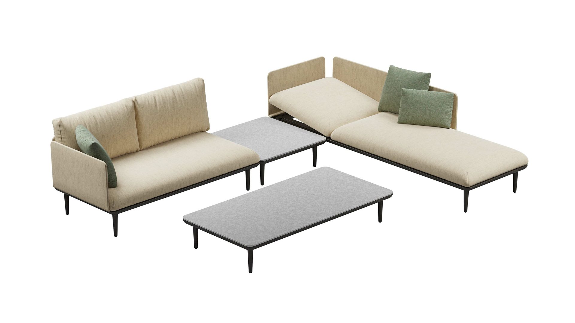 Royal Botania Styletto Lounge modulaire outdoor bank sofa set 3 HORA Barneveld 1.jpg